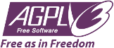 GNU AGPLv3 — official Free Software Foundation license badge